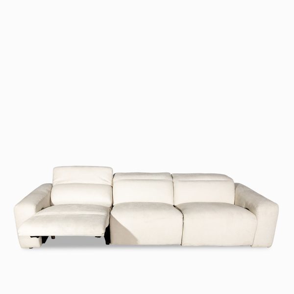 Sofá 3 puestos reclinable leo beige - Imagen 2