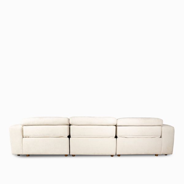 Sofá 3 puestos reclinable leo beige - Imagen 8