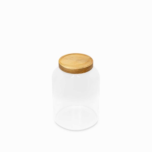 Recipiente para almacenar tapa madera 1800ml - Imagen 2