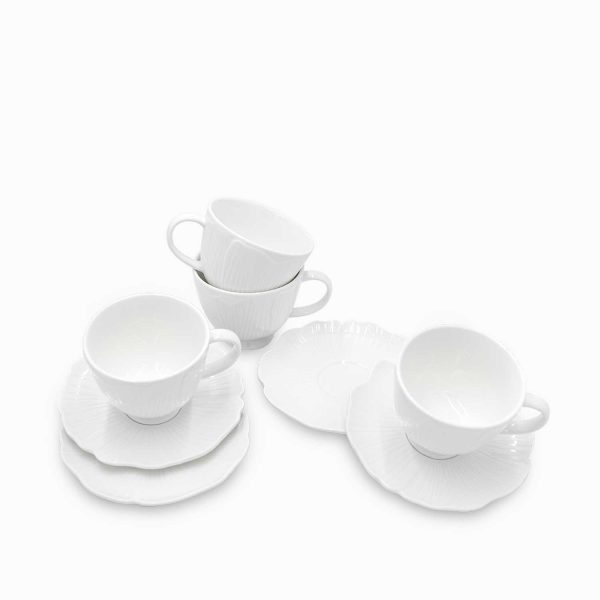 Pocillo y plato Agnes 200ml setx4