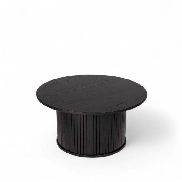 Mesa de centro Lenon redonda 45x90x90 negro - Imagen 2