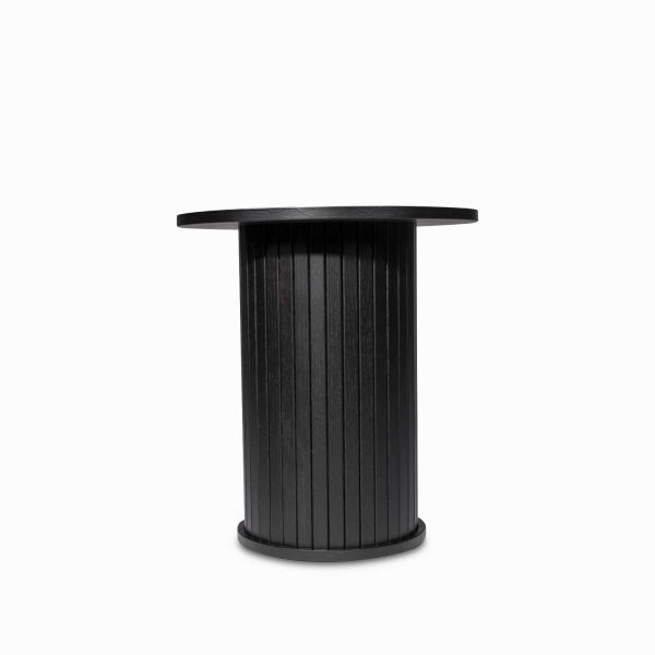 Mesa auxiliar Lenon redonda 55x50x50 negro