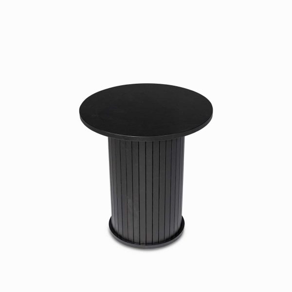 Mesa auxiliar Lenon redonda 55x50x50 negro - Imagen 3