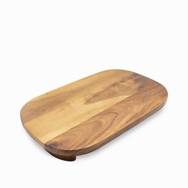 Tabla oval en acacia con patas 36cm - Imagen 2