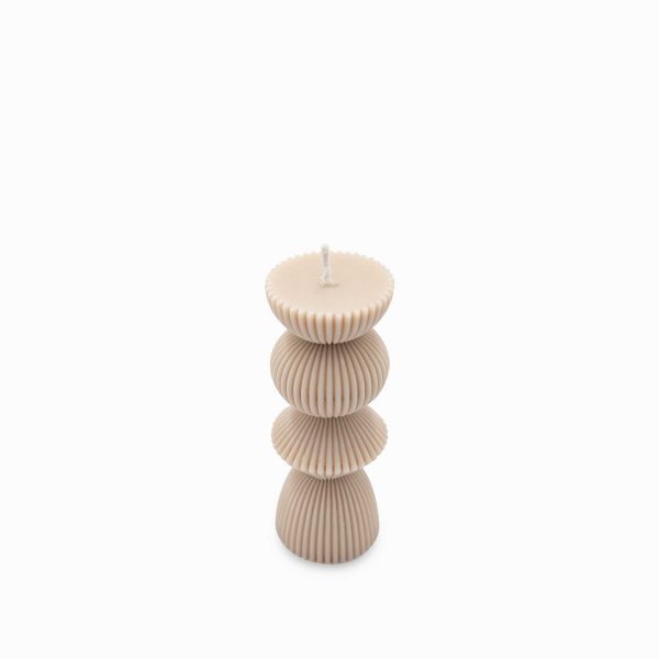 Vela Romano beige 15cm - Imagen 2