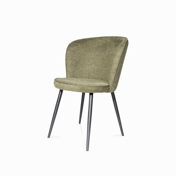 Silla de comedor Jenna verde oliva 84x58x59