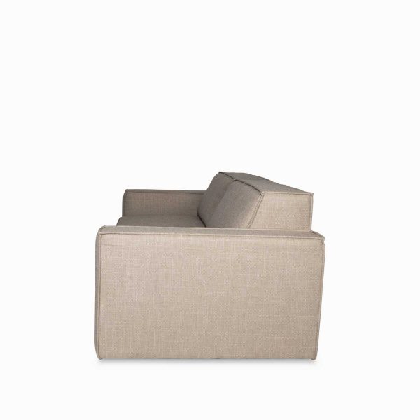 Sofá recto reclinable eléctrico 3 puestos beige 79x237-109x159 - Imagen 3