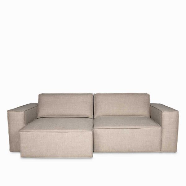Sofá recto reclinable eléctrico 3 puestos beige 79x237-109x159 - Imagen 5