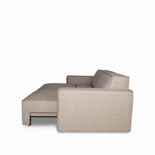 Sofá recto reclinable eléctrico 3 puestos beige 79x237-109x159 - Imagen 8