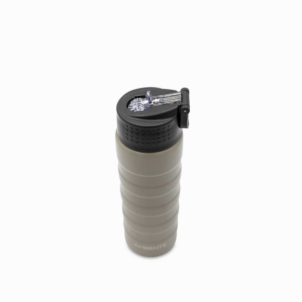 Termo doble pared con pitillo gris - Imagen 2