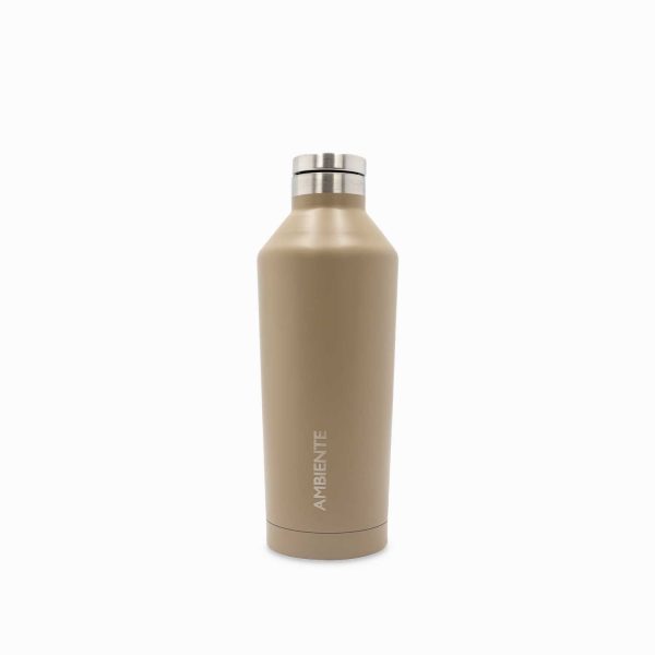 Botella doble pared en acero taupe