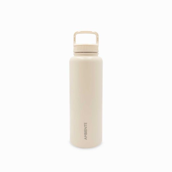 Termo doble pared beige 1 litro
