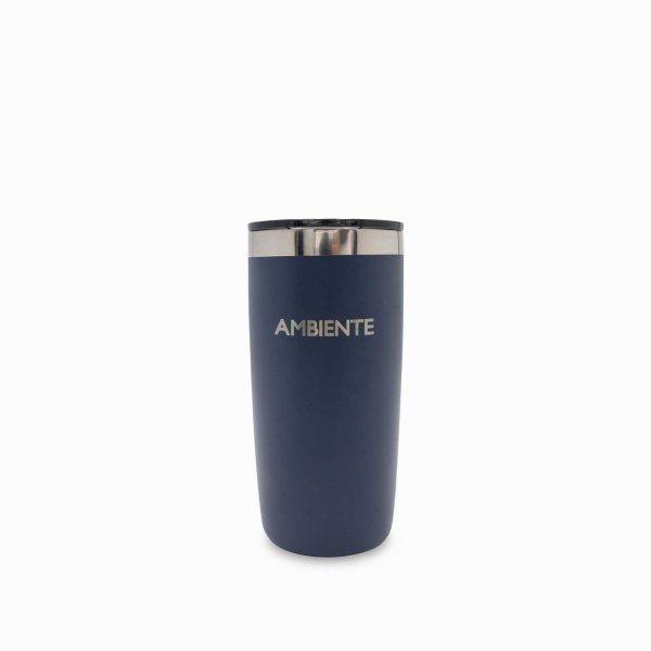 Vaso doble pared acero azul oscuro 320ml