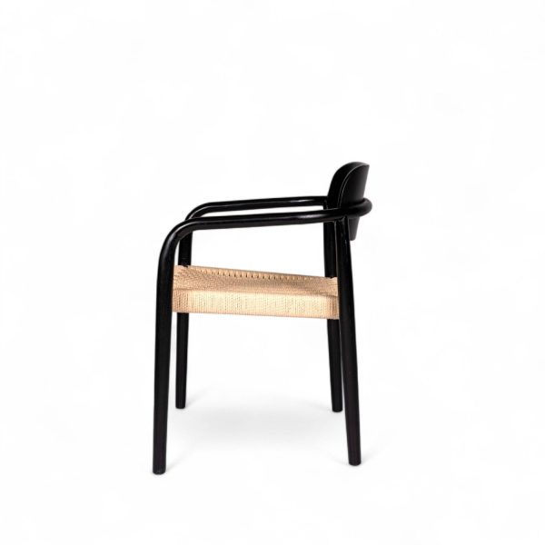 Silla de comedor Lucinda espaldar redondo negra - Imagen 3