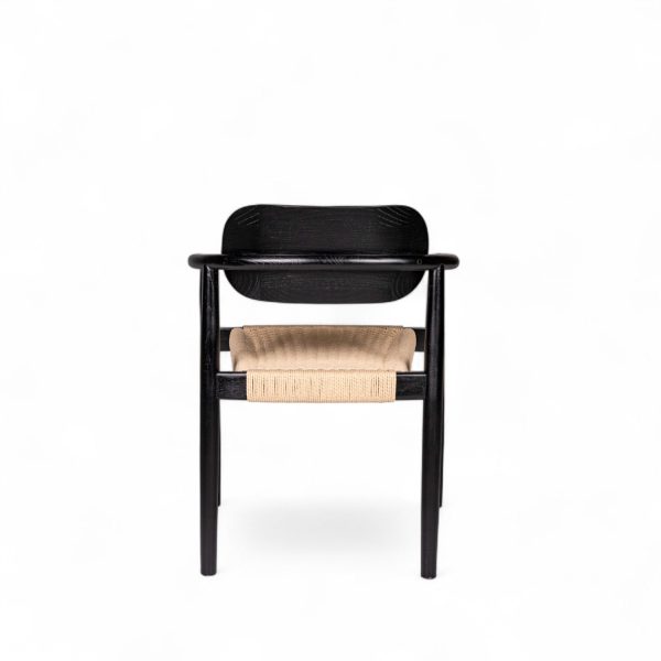 Silla de comedor Lucinda espaldar redondo negra - Imagen 4