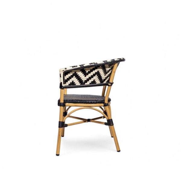 Silla de comedor Bistro blanco y beige 78x58x63 - Imagen 2