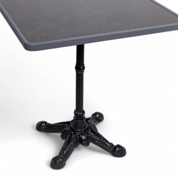 Mesa de comedor gris oscuro pata hierro 72x70x70 - Imagen 2