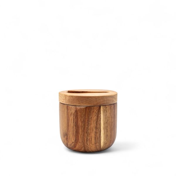 Recipiente para especias en acacia con cuchara - Imagen 3