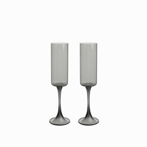 Copa champaña gris 230ml setx2