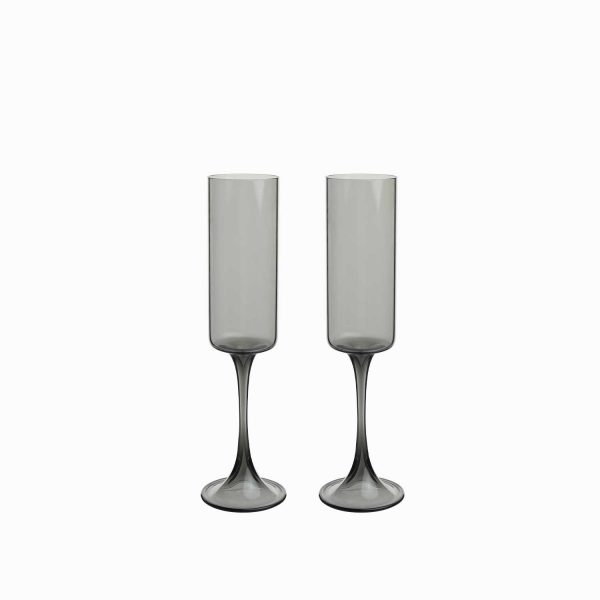 Copa champaña gris 230ml setx2