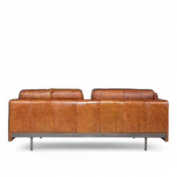 Sofa milo cuero miel 78x201x91 - Imagen 4