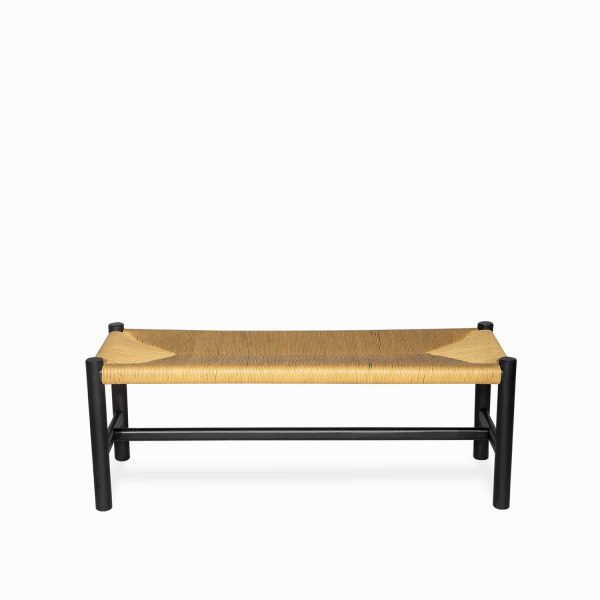 Banca tejido tipo v negra 46x122x43