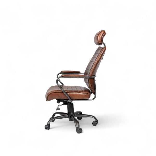 Silla cuero escritorio miel 114x65x67 - Imagen 3