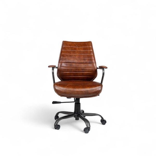 Silla cuero escritorio miel 100x65x67 - Imagen 4