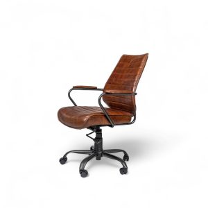 Silla cuero escritorio miel 100x65x67