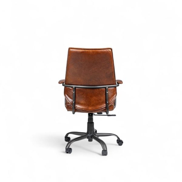 Silla cuero escritorio miel 100x65x67 - Imagen 3