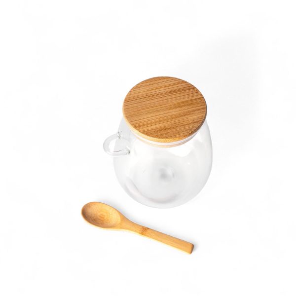 Recipiente con cuchara en bambu mediano - Imagen 2