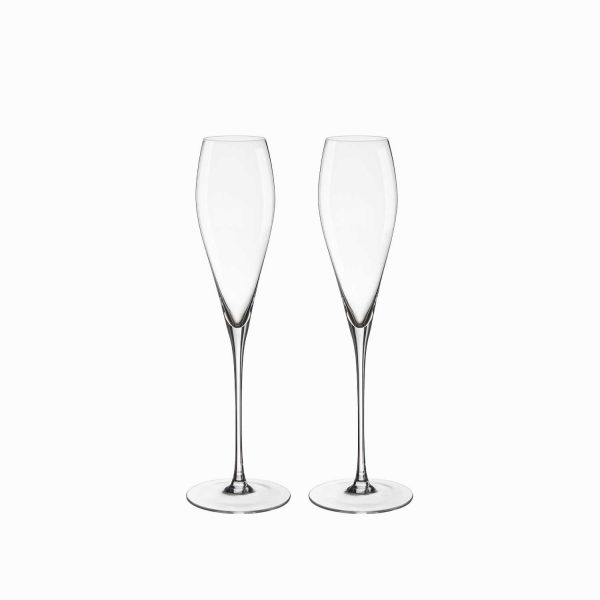 Copa champaña tulipán en cristal 200ml setx2