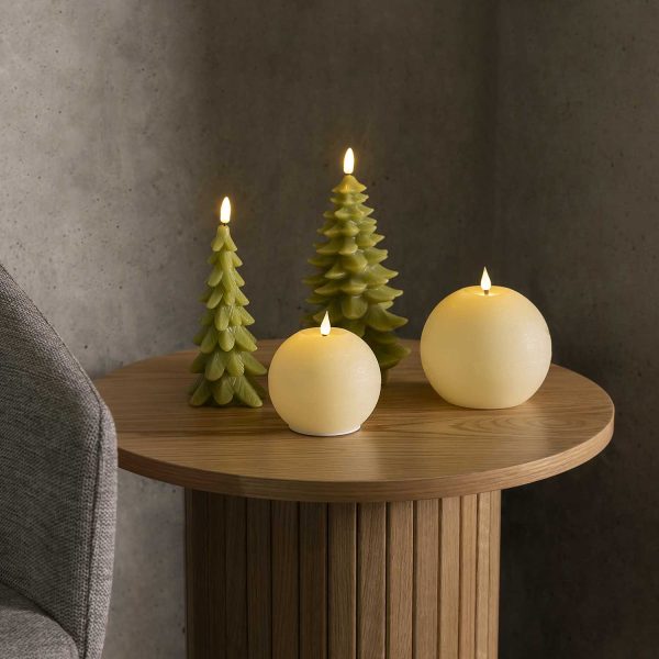 Vela led árbol navidad verde 20cm - Imagen 2