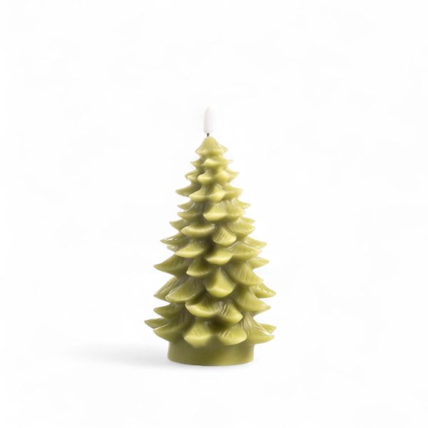 Vela led árbol navidad verde 20cm