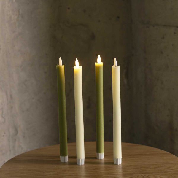 Velas led largas marfil 26cm set x2 - Imagen 2