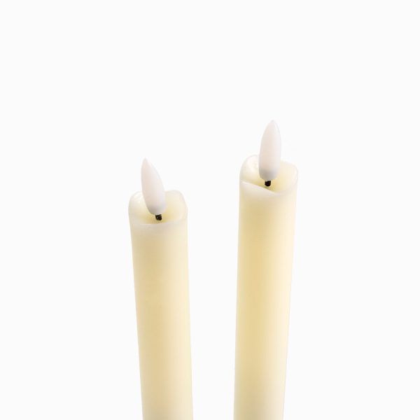 Velas led largas marfil 26cm set x2 - Imagen 5