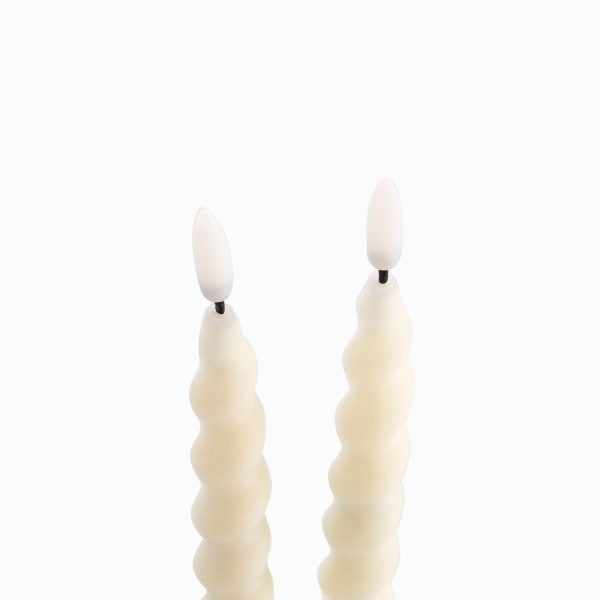 Velas led espiral 22cm set x2 - Imagen 3