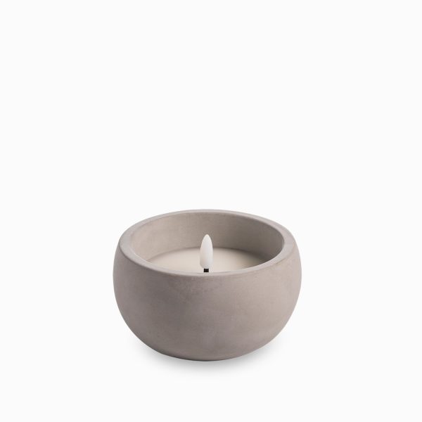 Vela led cemento 6.5cm x 12cm