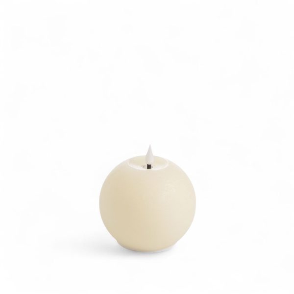 Vela led bola marfil 8.5cmx10cm - Imagen 3