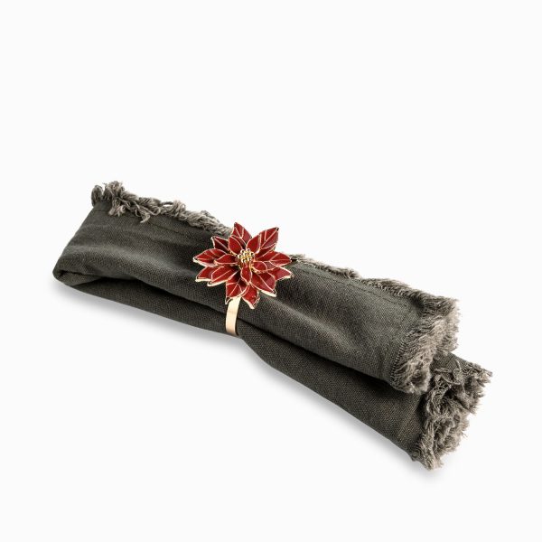 Aros de servilleta poinsettia setx4 - Imagen 3