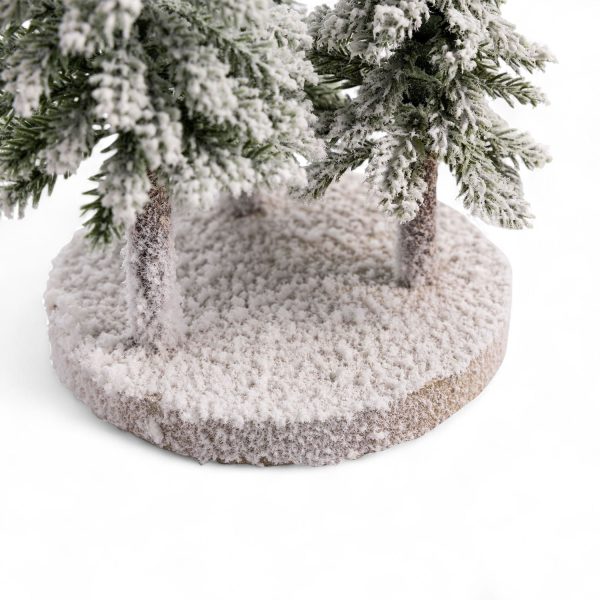 Pinos trio nieve 26x13cm - Imagen 3