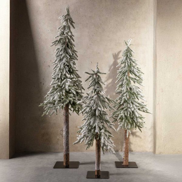 Pino nieve base metal 93cm - Imagen 2