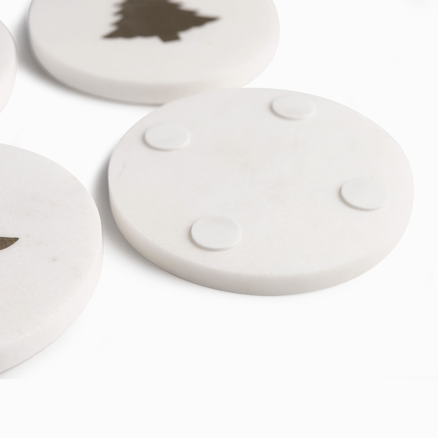 Portavasos árbol navidad mármol set x4 - Imagen 3