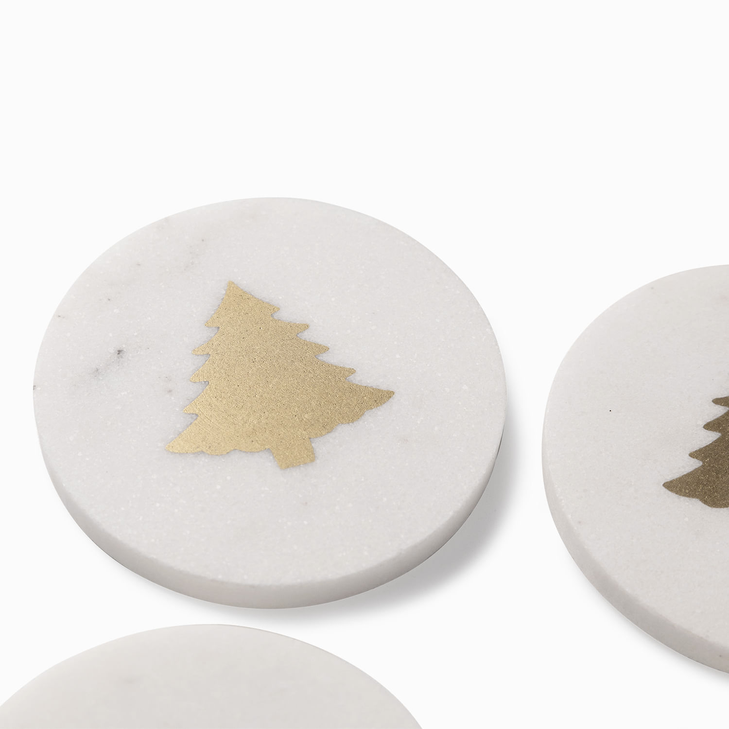 Portavasos árbol navidad mármol set x4 - Imagen 5