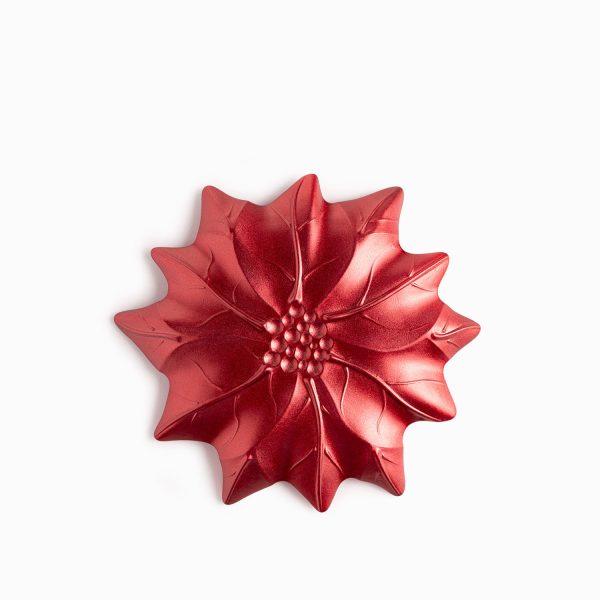 Plato poinsettia vidrio 21cm - Imagen 8