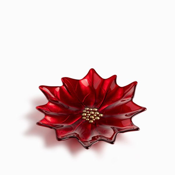 Plato poinsettia vidrio 21cm - Imagen 6