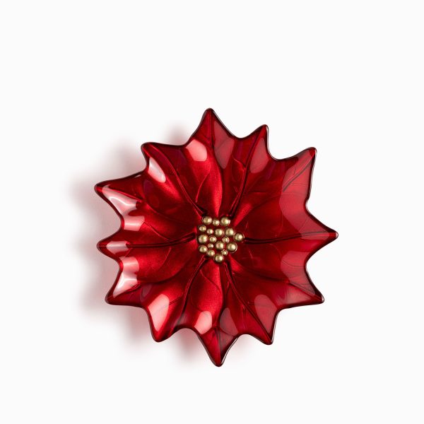 Plato poinsettia vidrio 21cm - Imagen 7