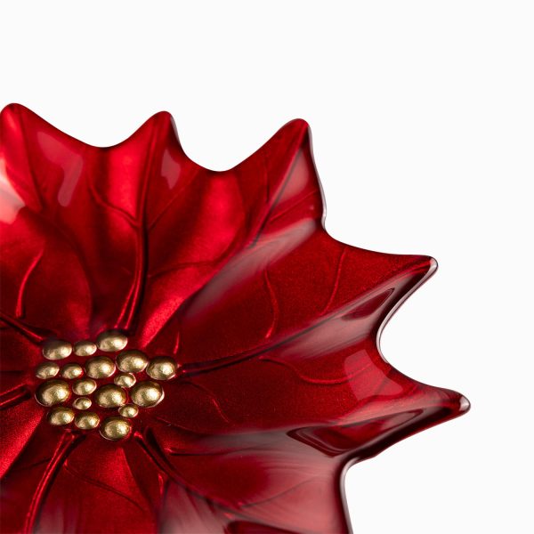 Plato poinsettia vidrio 21cm - Imagen 3