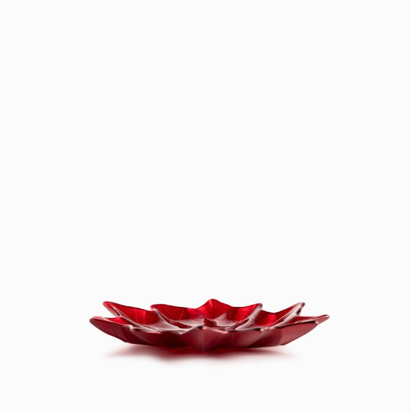 Plato poinsettia vidrio 21cm