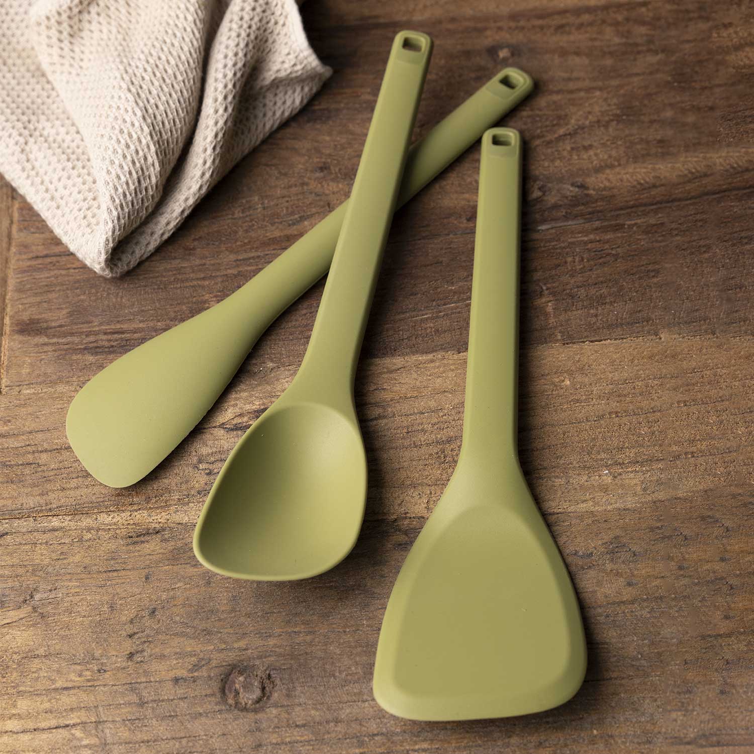 Espátula repostera silicona verde 30cm - Imagen 2